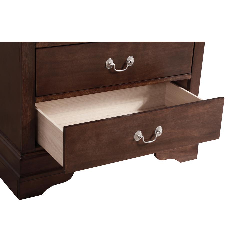 Louis Phillipe II Cappuccino 5 Drawer Chest of Drawers (31 in L. X 16 in W. X 48 in H.). Picture 3