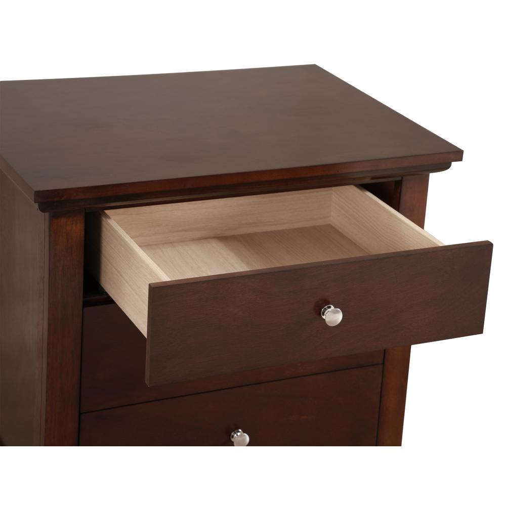 Hammond 3-Drawer Cappuccino Nightstand (26 in. H x 18 in. W x 24 in. D). Picture 3