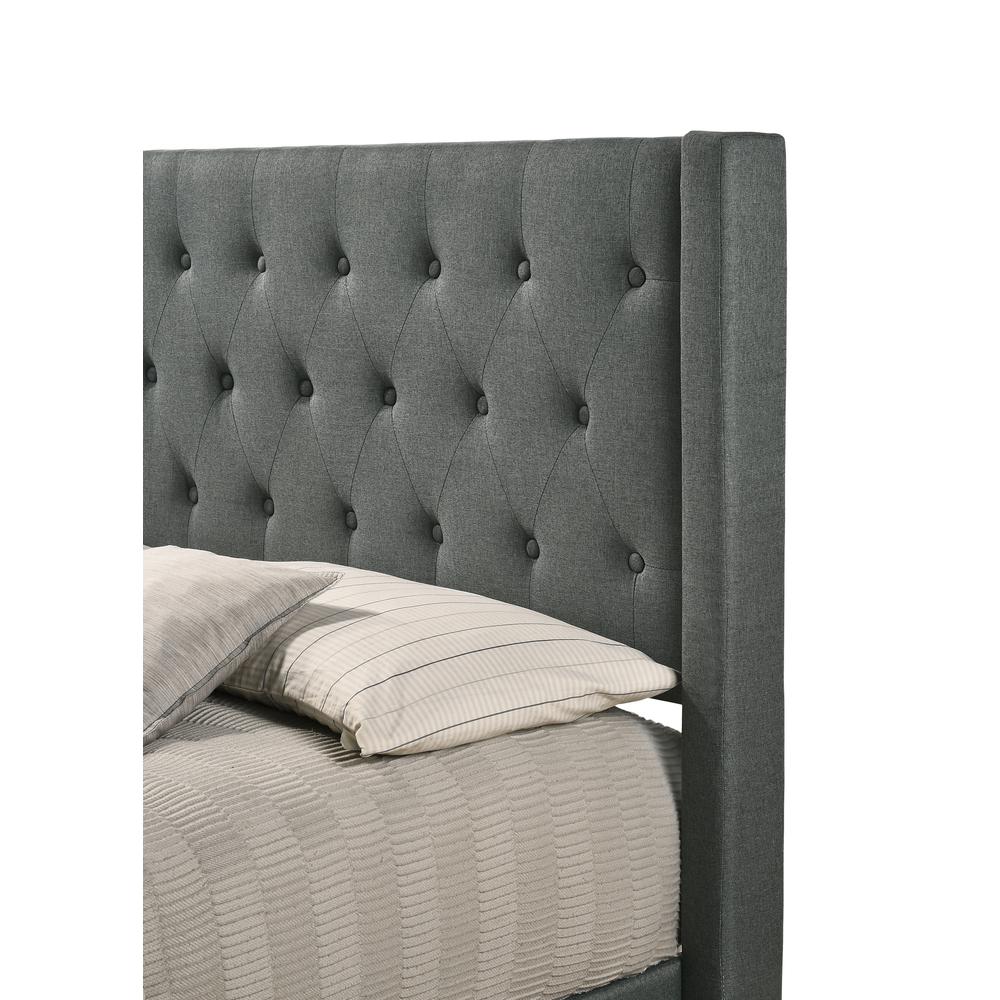 Bergen Gray Full Tufted Panel Bed. Picture 3