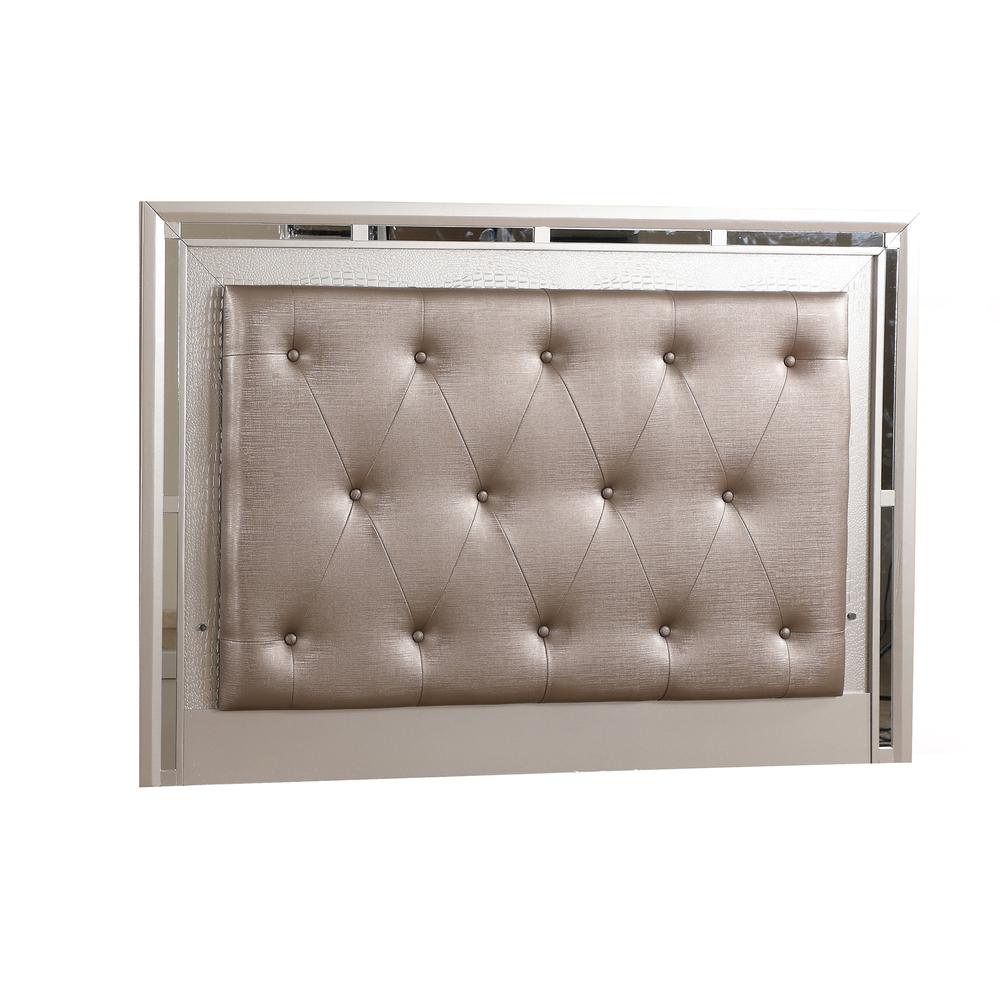 Alana Silver Champagne King Panel Beds. Picture 5