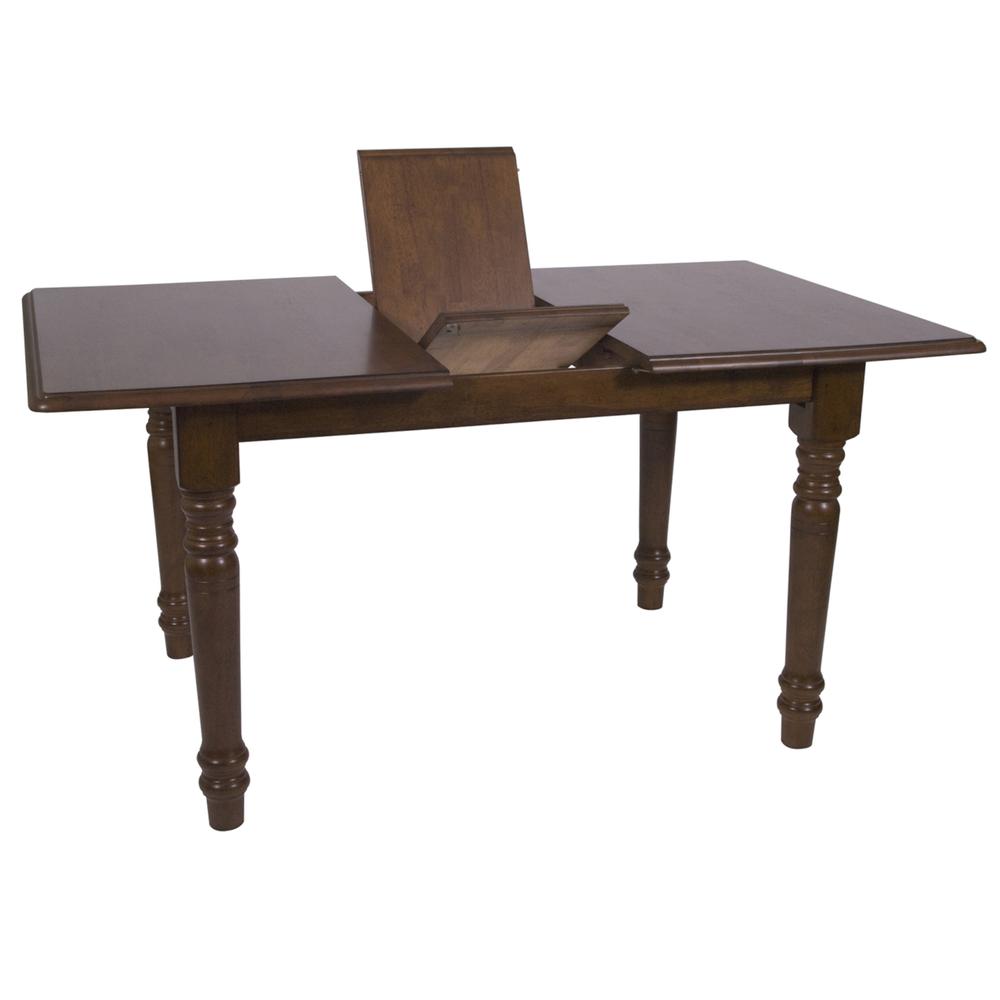 Andrews 48 in. Rectangle Distressed Chestnut Brown Wood Dining Table (Seats 6). Picture 3