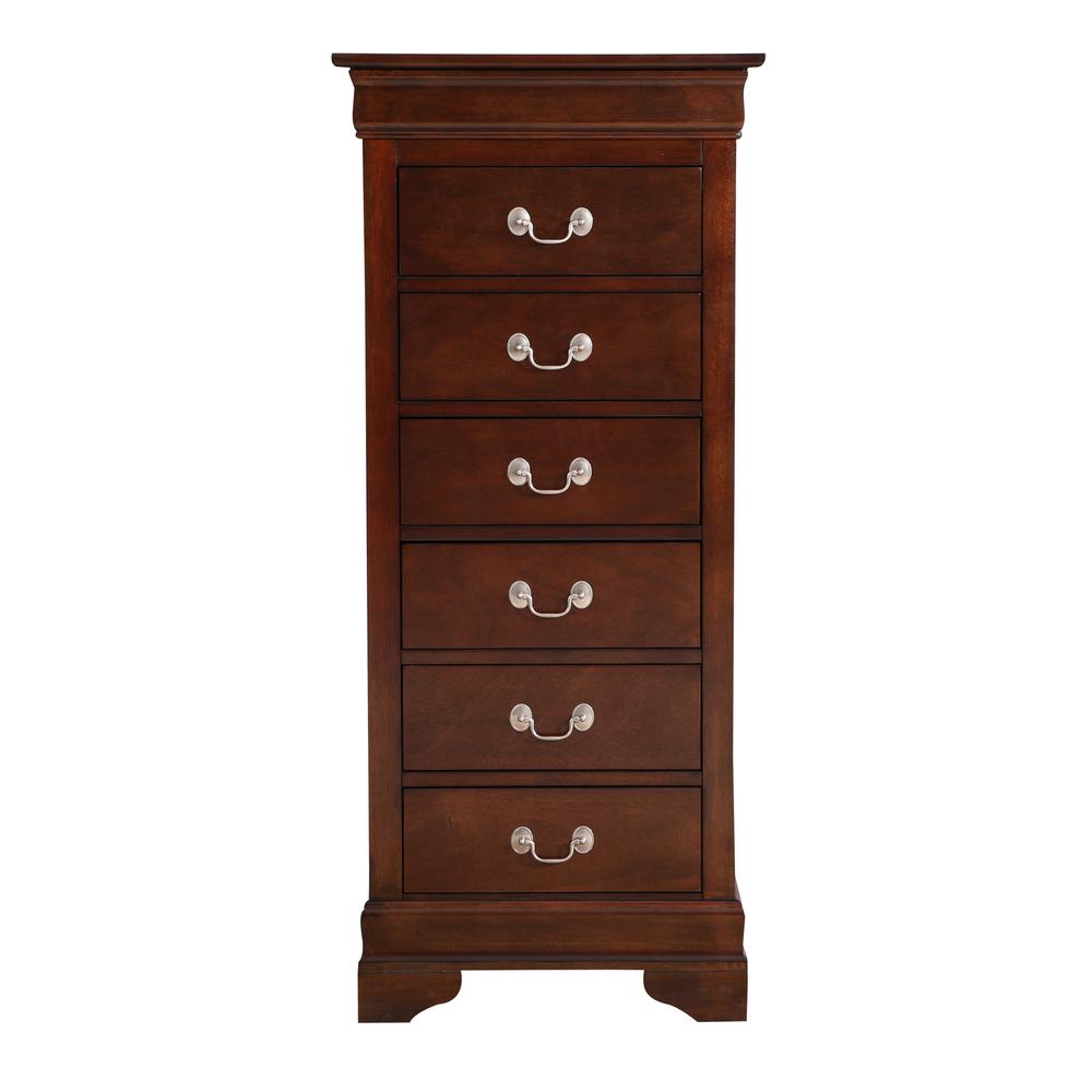 Louis Phillipe Cappuccino 7 Drawer Chest of Drawers (22 in L. X 16 in W. X 51 in H.). Picture 2