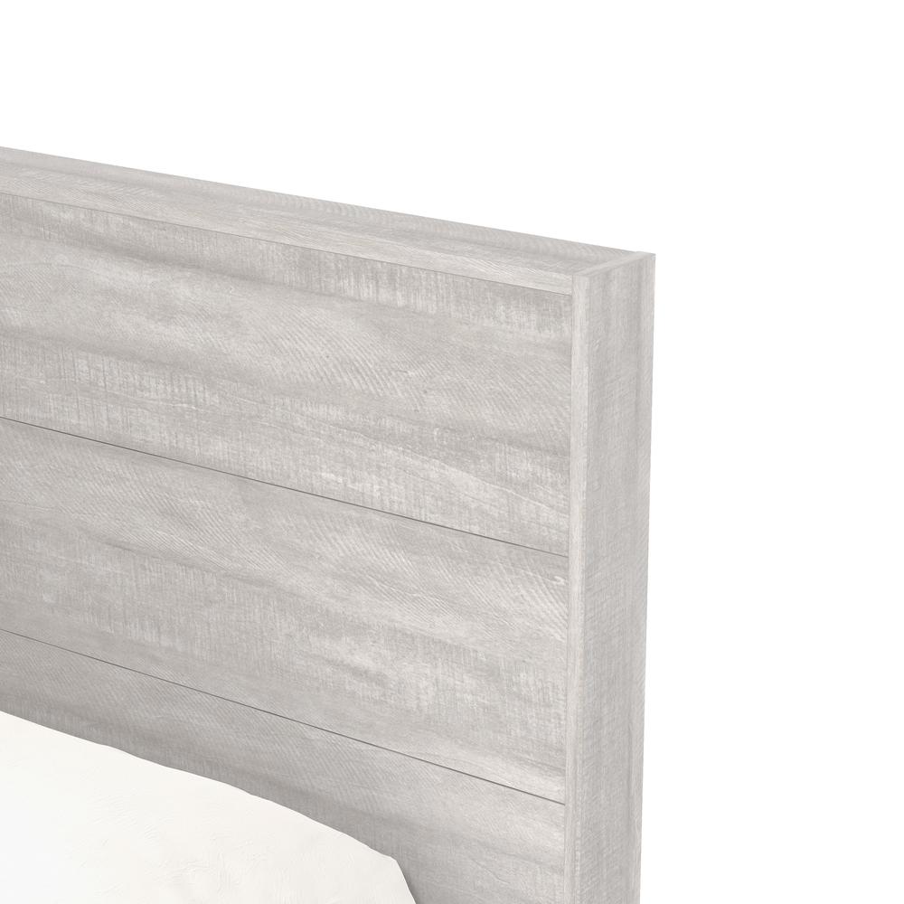 Payne Dusty Grey Oak Wood Frame Queen Platform Bed with Headboard (84.0 in. x 64.2 in. x 40.2in.). Picture 4
