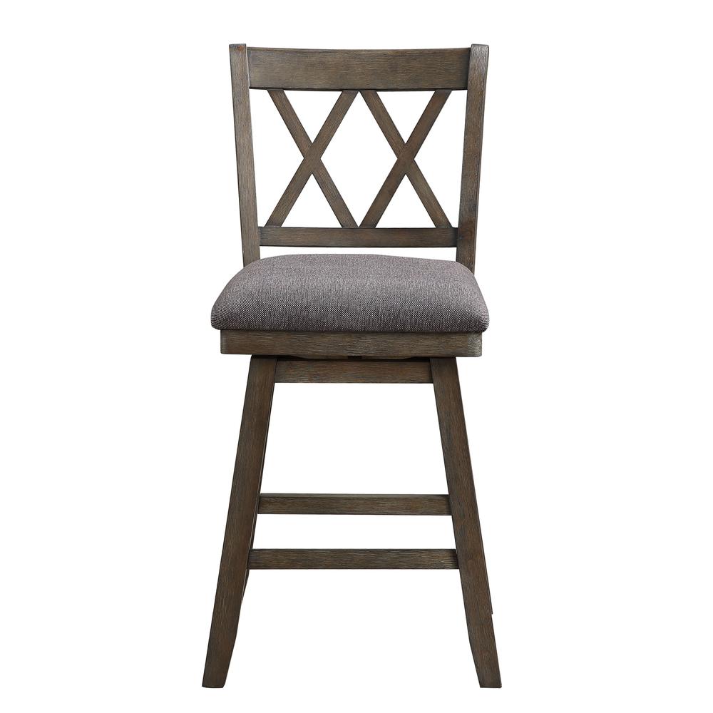 SH XX 37.5 in. Walnut High Back Wood 24 in. Bar Stool. Picture 1