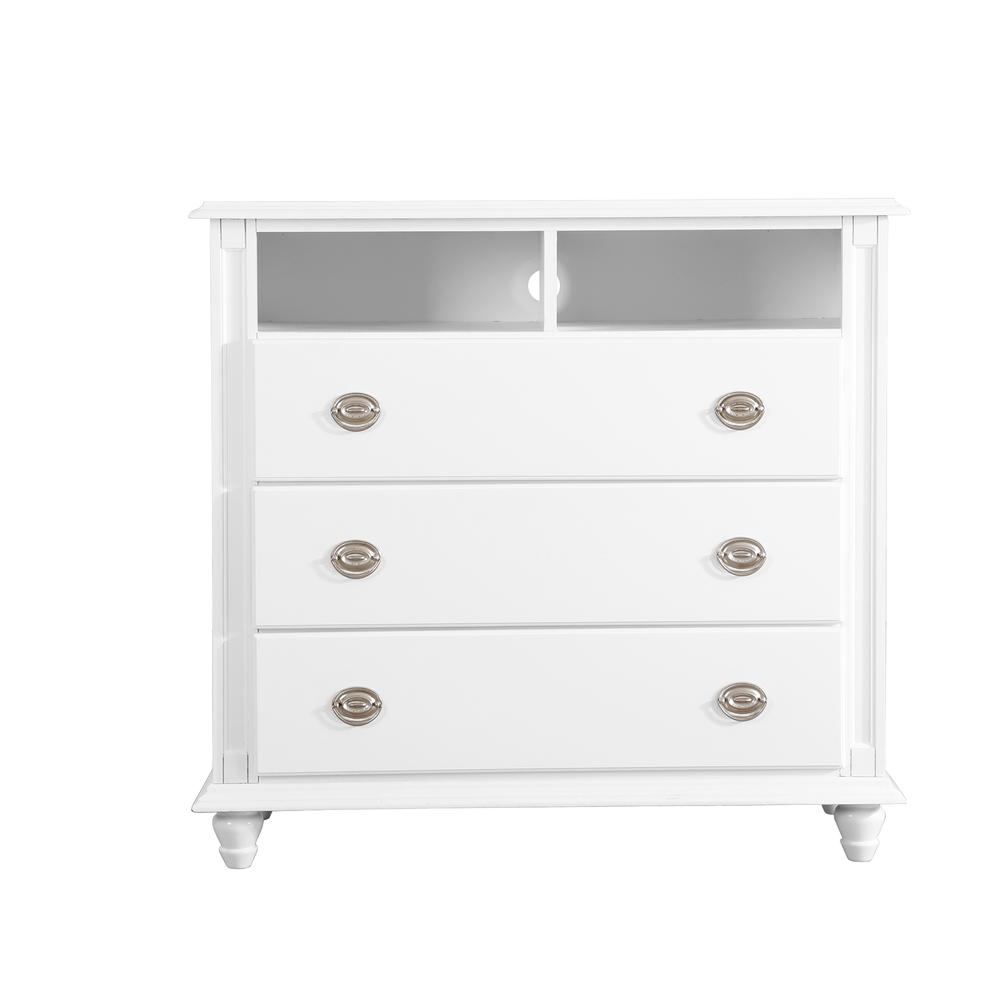 Summit White 3-Drawer Chest of Drawers (44 in. L X 18 in. W X 41 in. H). Picture 1