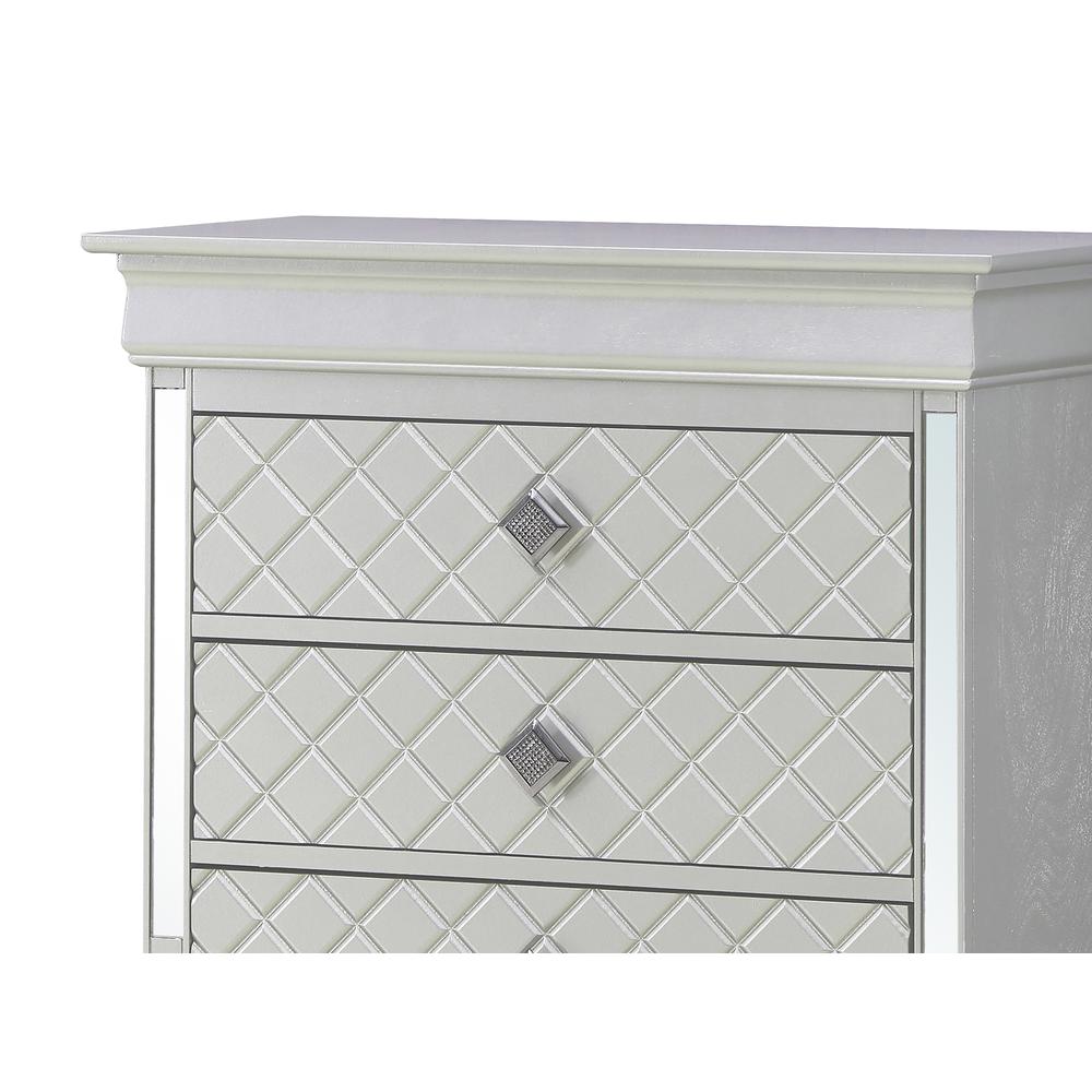 Verona Silver Champagne 5-Drawer Chest of Drawers (31 in. L X 16 in. W X 48 in. H), PF-G6700-CH. Picture 6