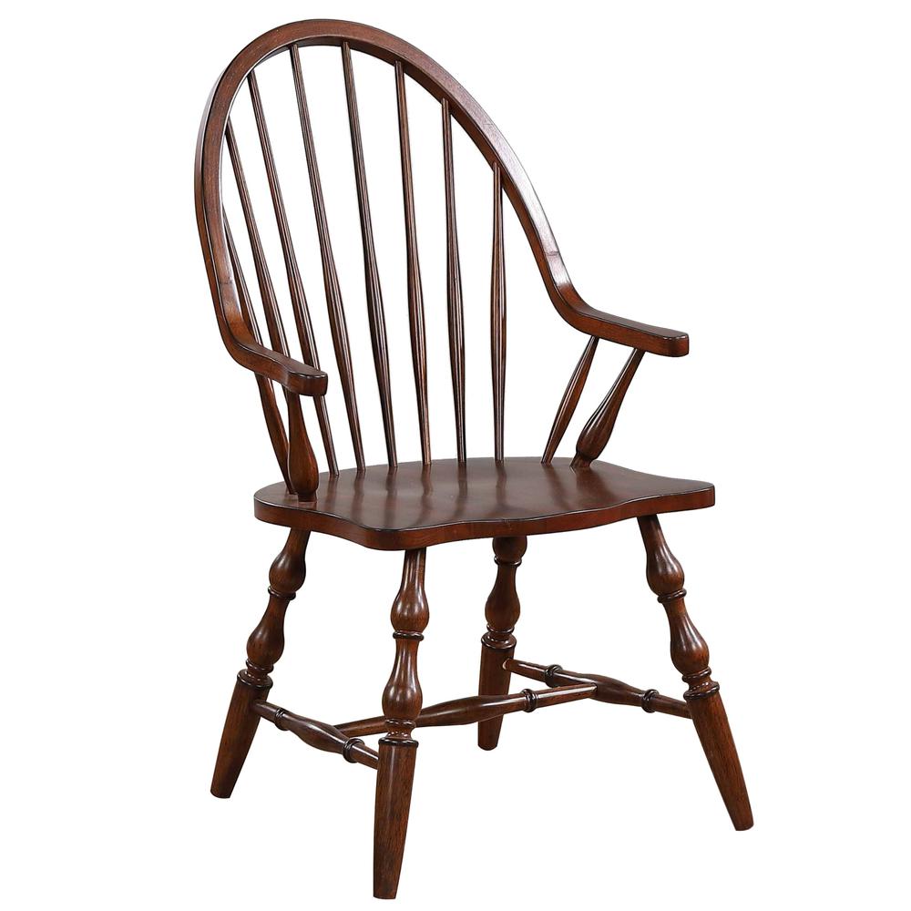Andrews Distressed Chestnut Brown Arm Chair. Picture 2