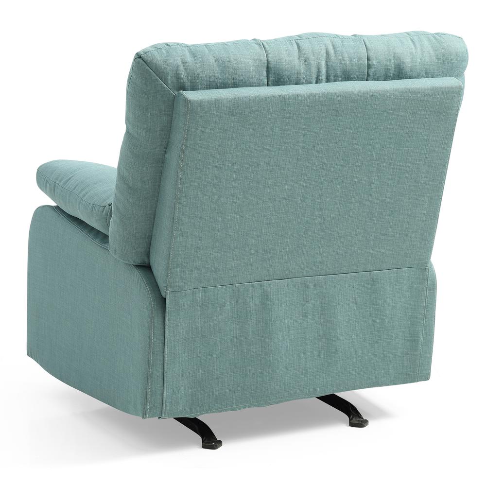 Cindy Teal Fabric Upholstery Reclining Chair. Picture 4
