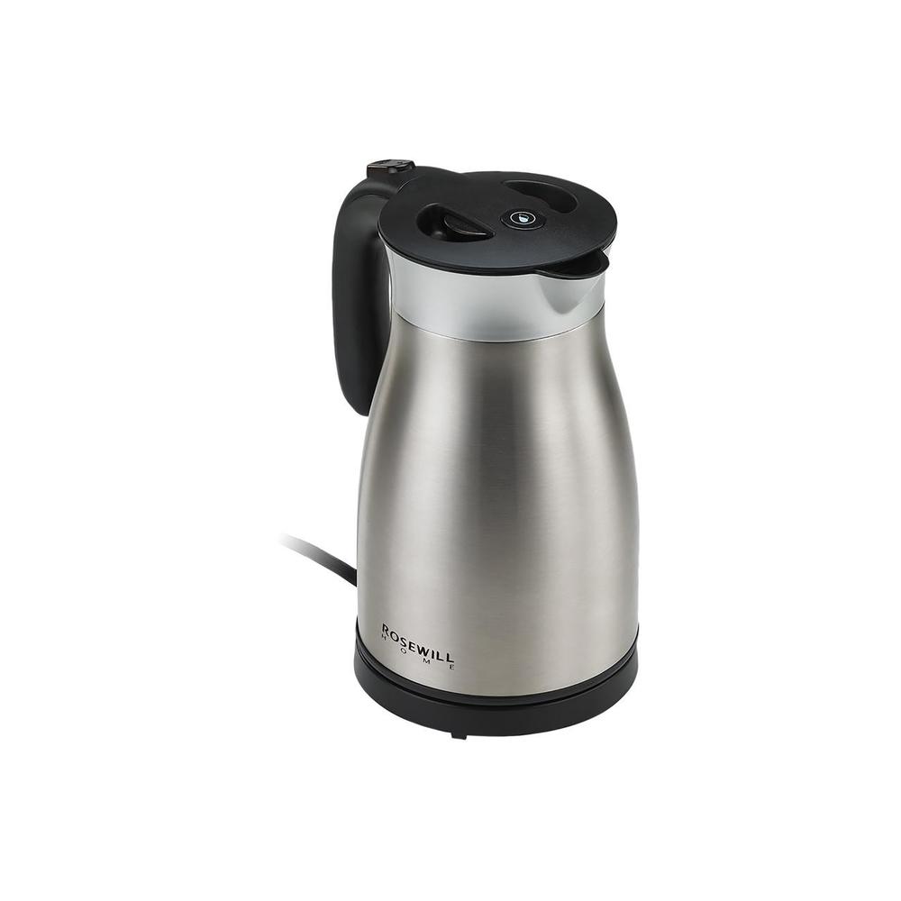 1.7 L Black Stainless Steel Electric Kettle with Double Wall Vacuum Insulated, Keep Cool or Hot Up to 6 Hours. Picture 2