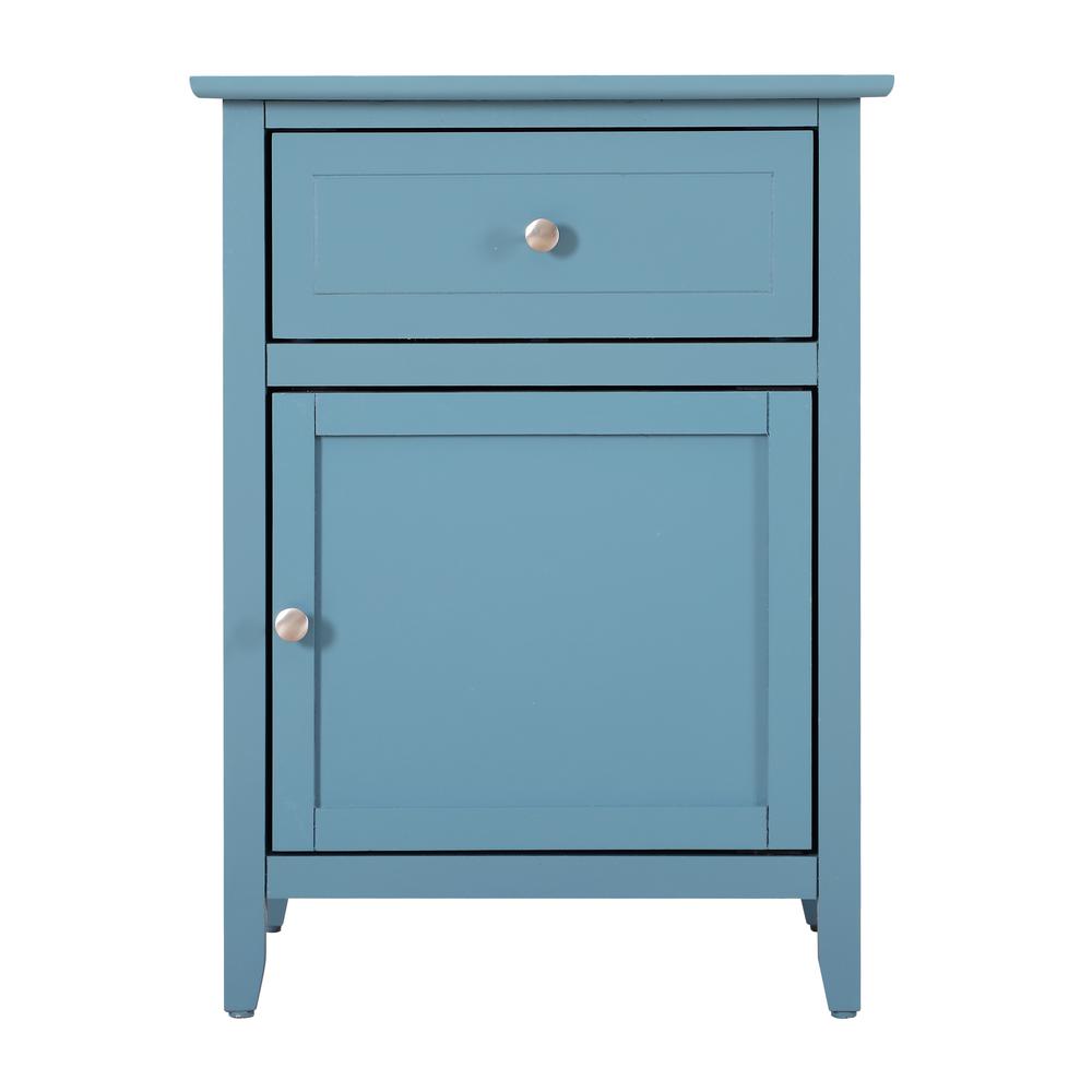 Lzzy 1-Drawer Teal Nightstand (25 in. H x 15 in. W x 19 in. D). Picture 1