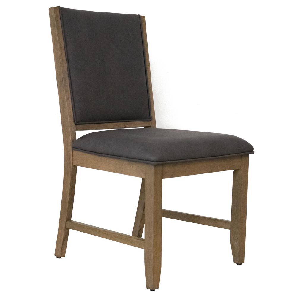 Saunders Desert Brown Upholstered Solid Wood Dining Chairs (Set of 2). Picture 2