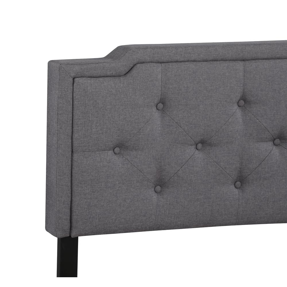 Deb Gray Tufted King Panel Bed. Picture 4