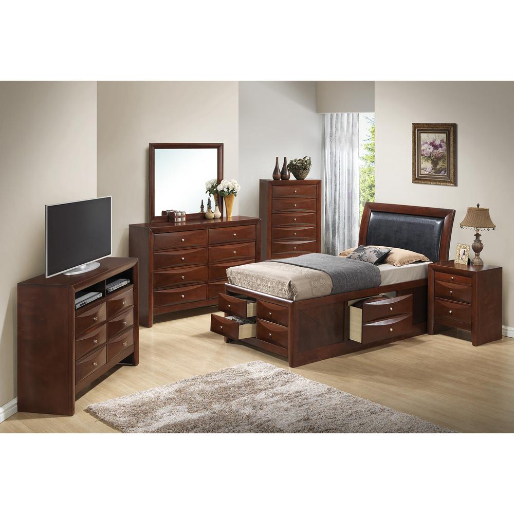 Marilla Cherry 7-Drawer Chest of Drawers (23 in. L X 17 in. W X 58 in. H). Picture 4