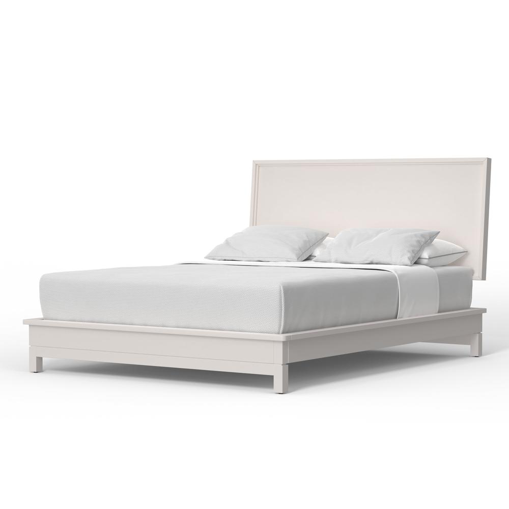 California King Platform Bed, Chalk White. Picture 6