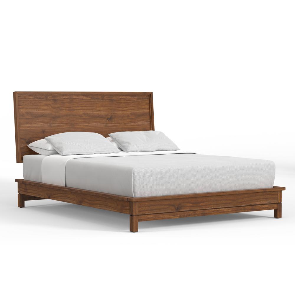 Standard King Platform Bed, Honey Maple. Picture 3