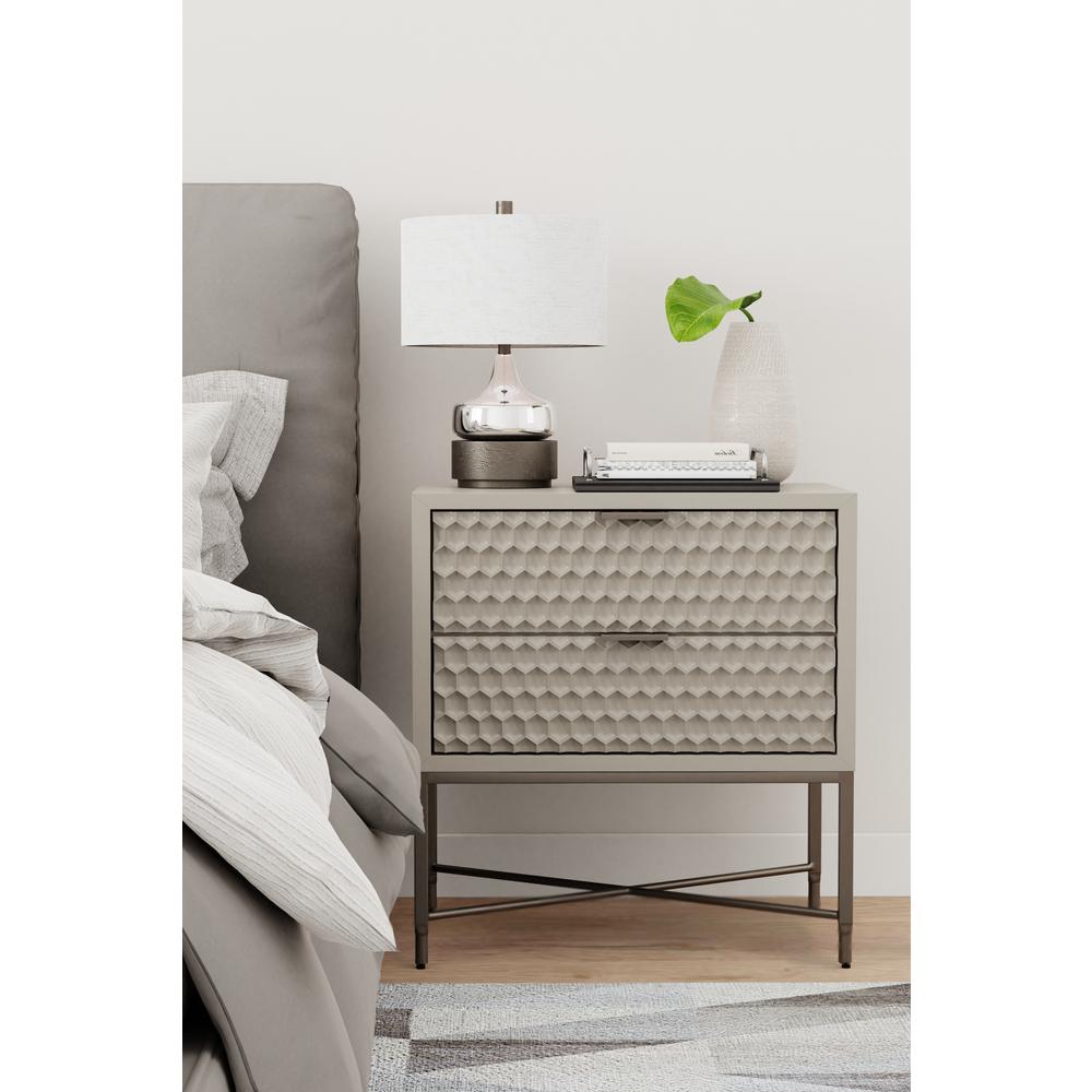 Nightstand (Taupe). Picture 3