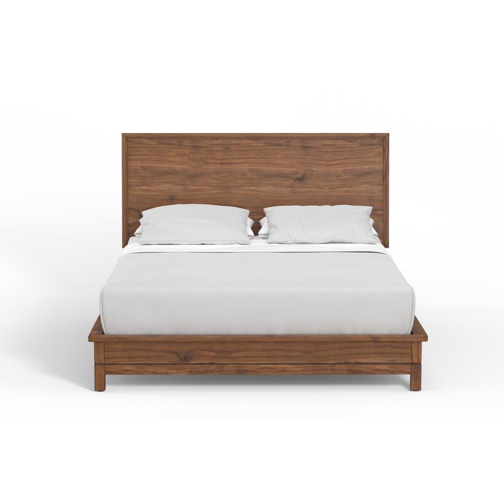 Standard King Platform Bed, Honey Maple. Picture 1