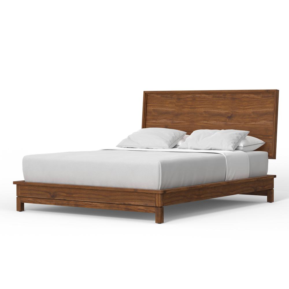 Standard King Platform Bed, Honey Maple. Picture 5