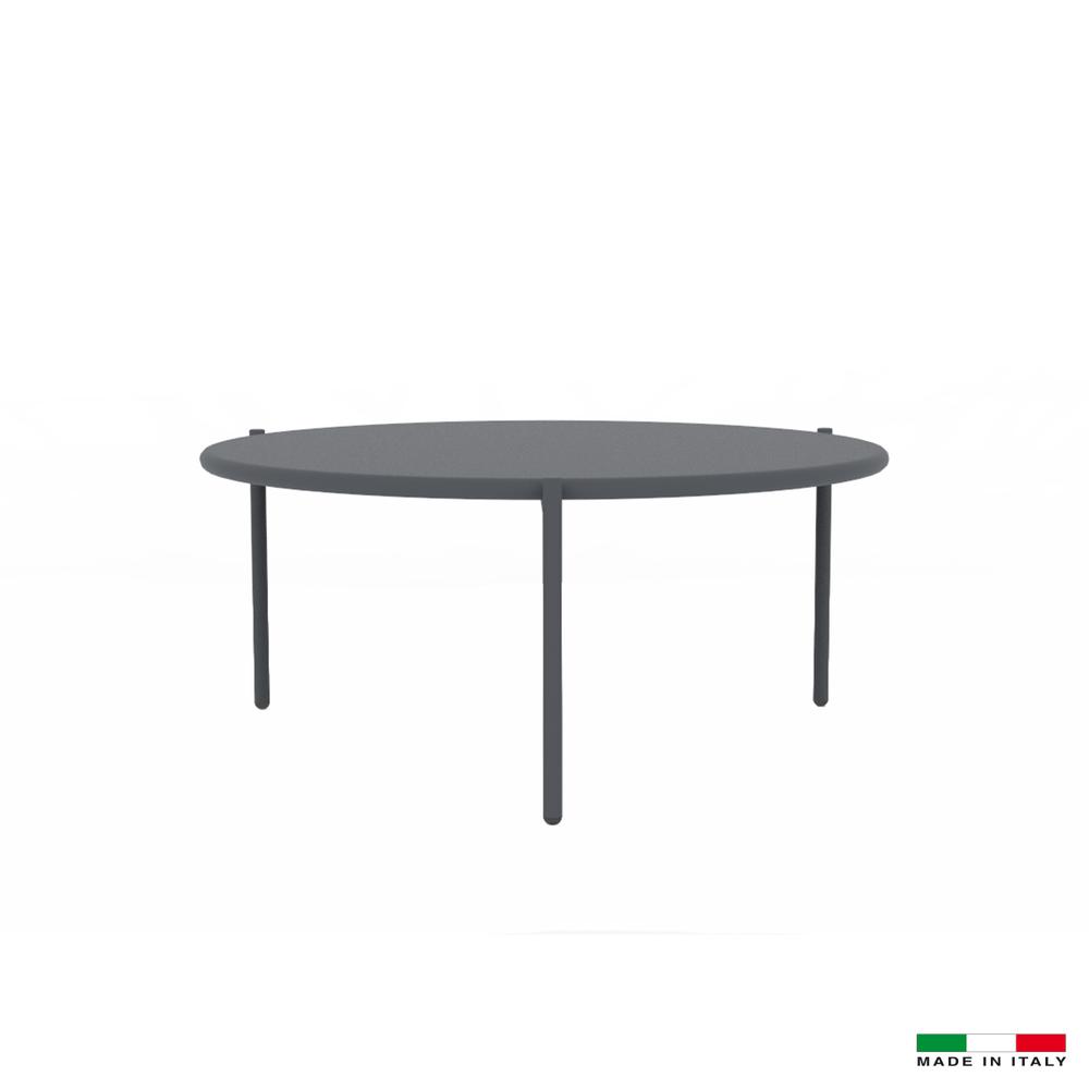 Large Round End Table Grey. Picture 1