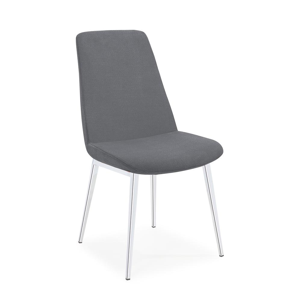 Athena Dining Chair Fabric GREY. Picture 4