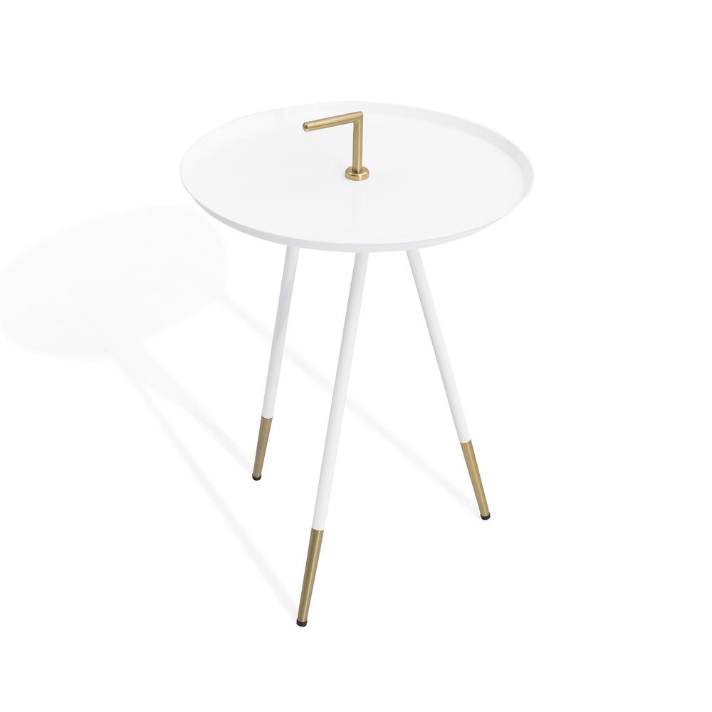 Blaze End Table White. Picture 1