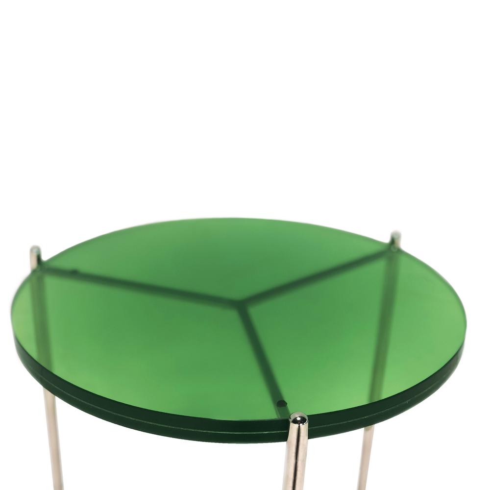 Bolt End Table 18" Green Top. Picture 2