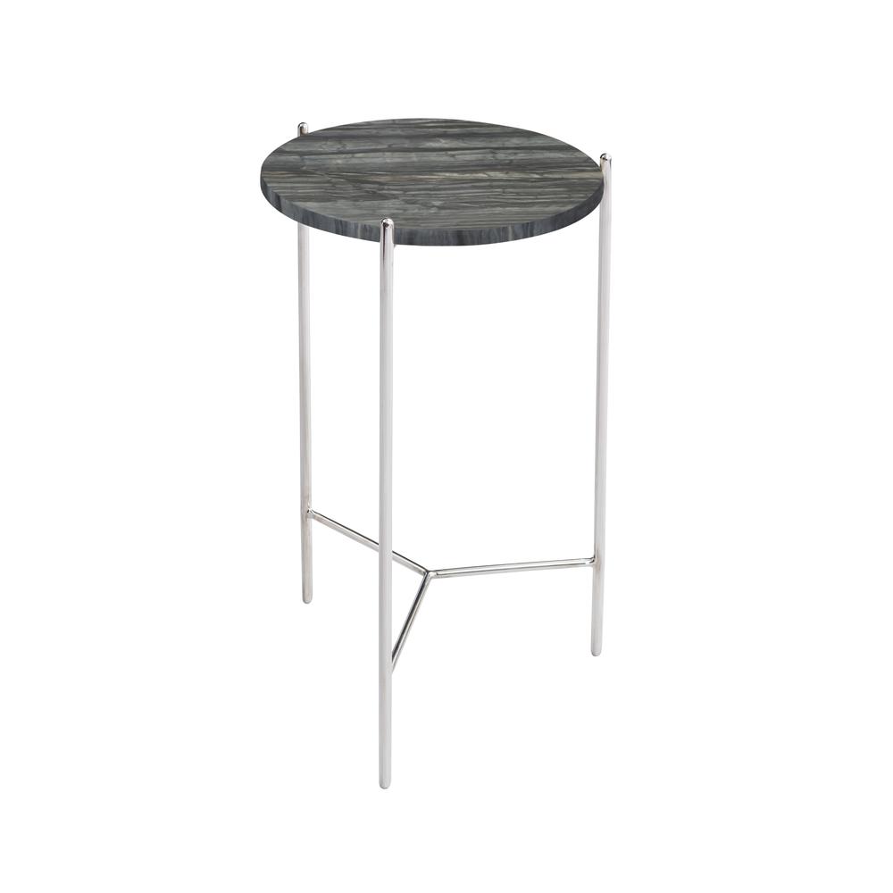 Bolt End Table 18" Black Marble Top. Picture 1