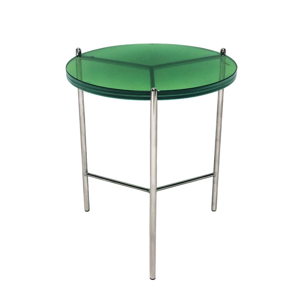 Bolt End Table 21" Green Top. Picture 1