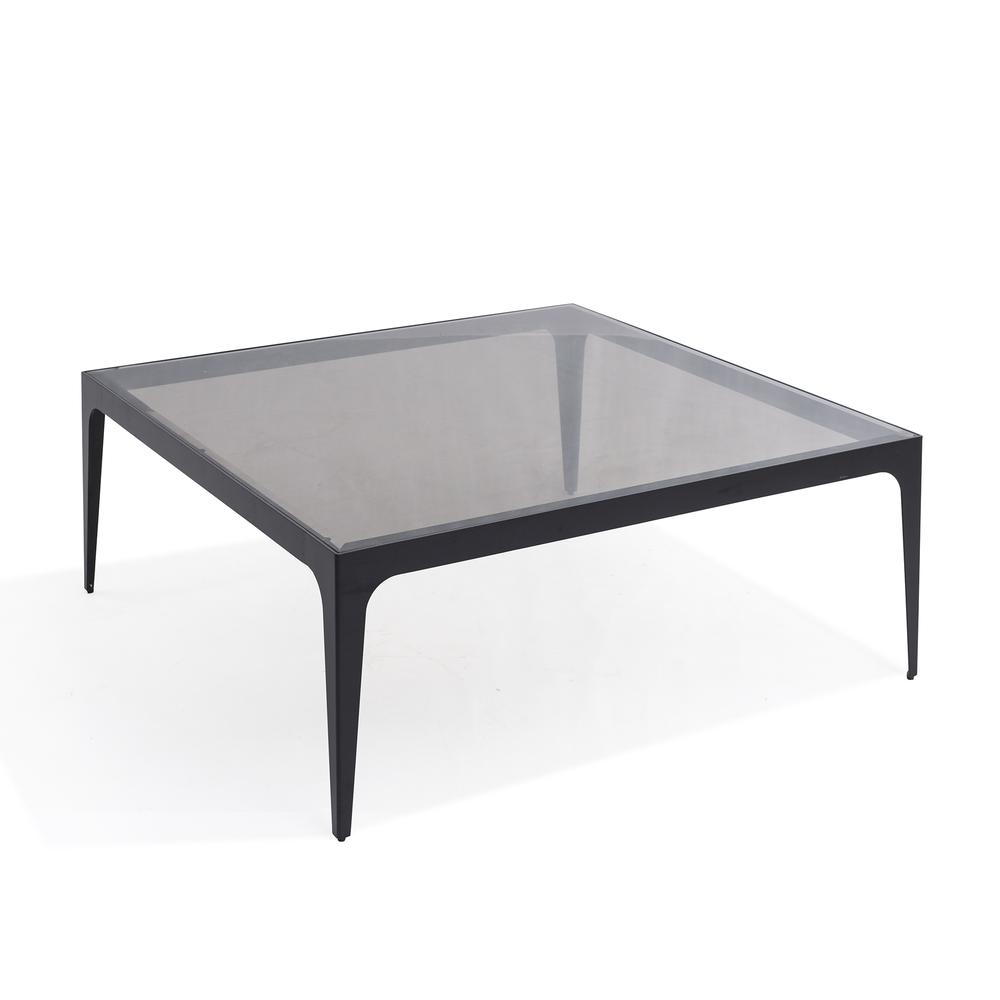 Dynasty Coffee Table Square Smoked Glass top. Picture 2