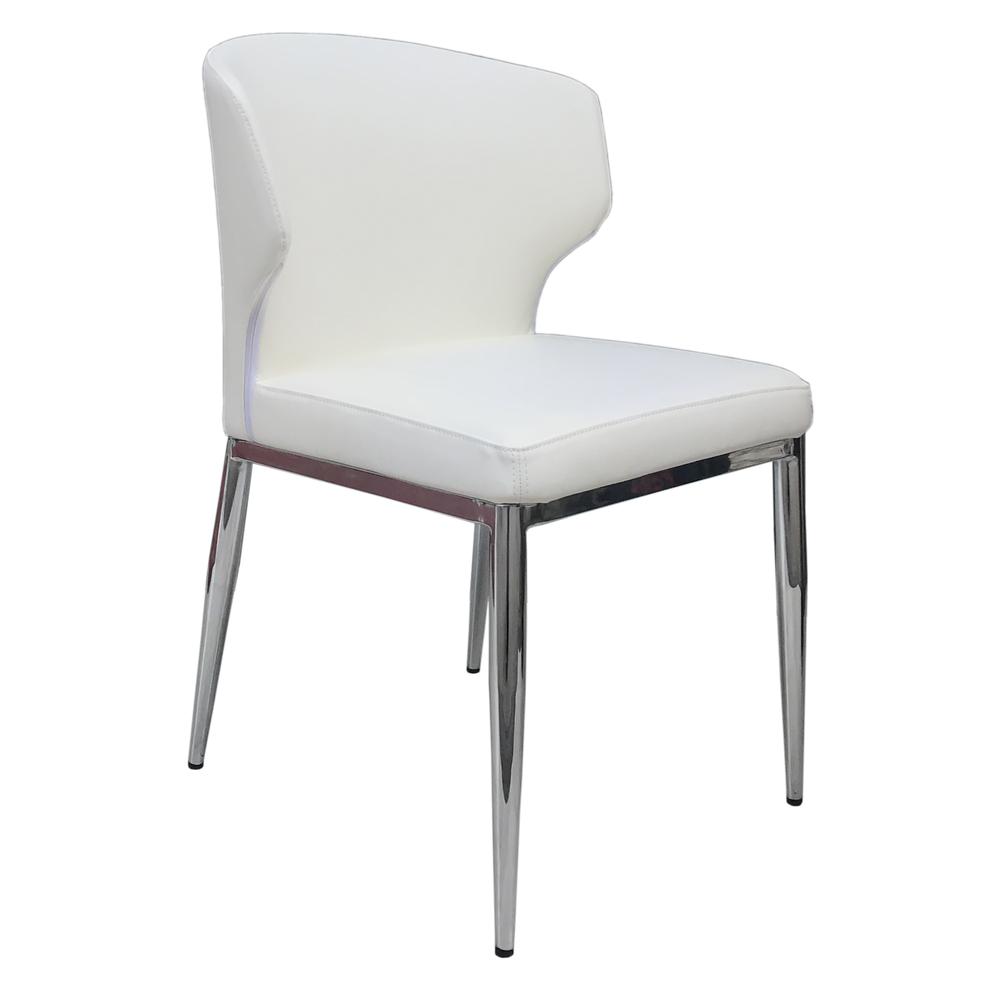 Eton Dining Chair in White. Picture 1