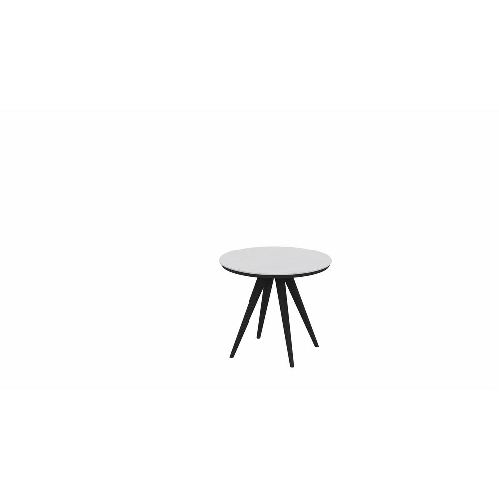 Shiny Ceramic top in Onyx White with Solid beech legs. Picture 1