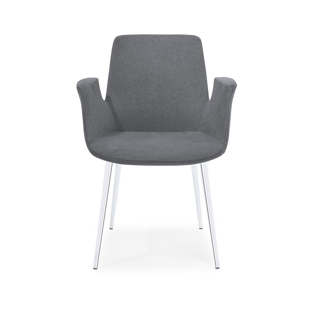 Gabriella Dining Chair Fabric GREY. Picture 1