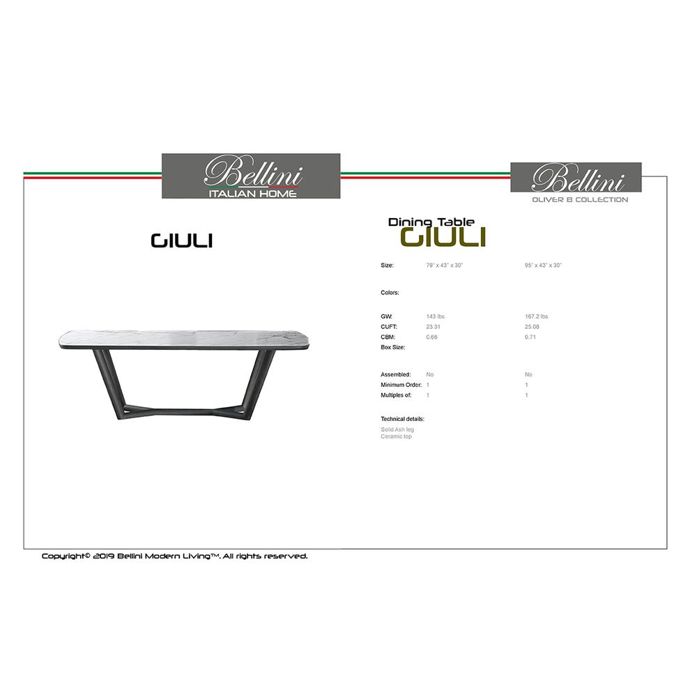 Giuli Dining Table 95" White. Picture 2