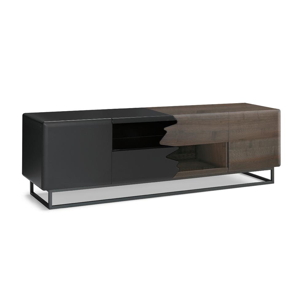 Kali TV Stand Walnut Anthracite. Picture 1