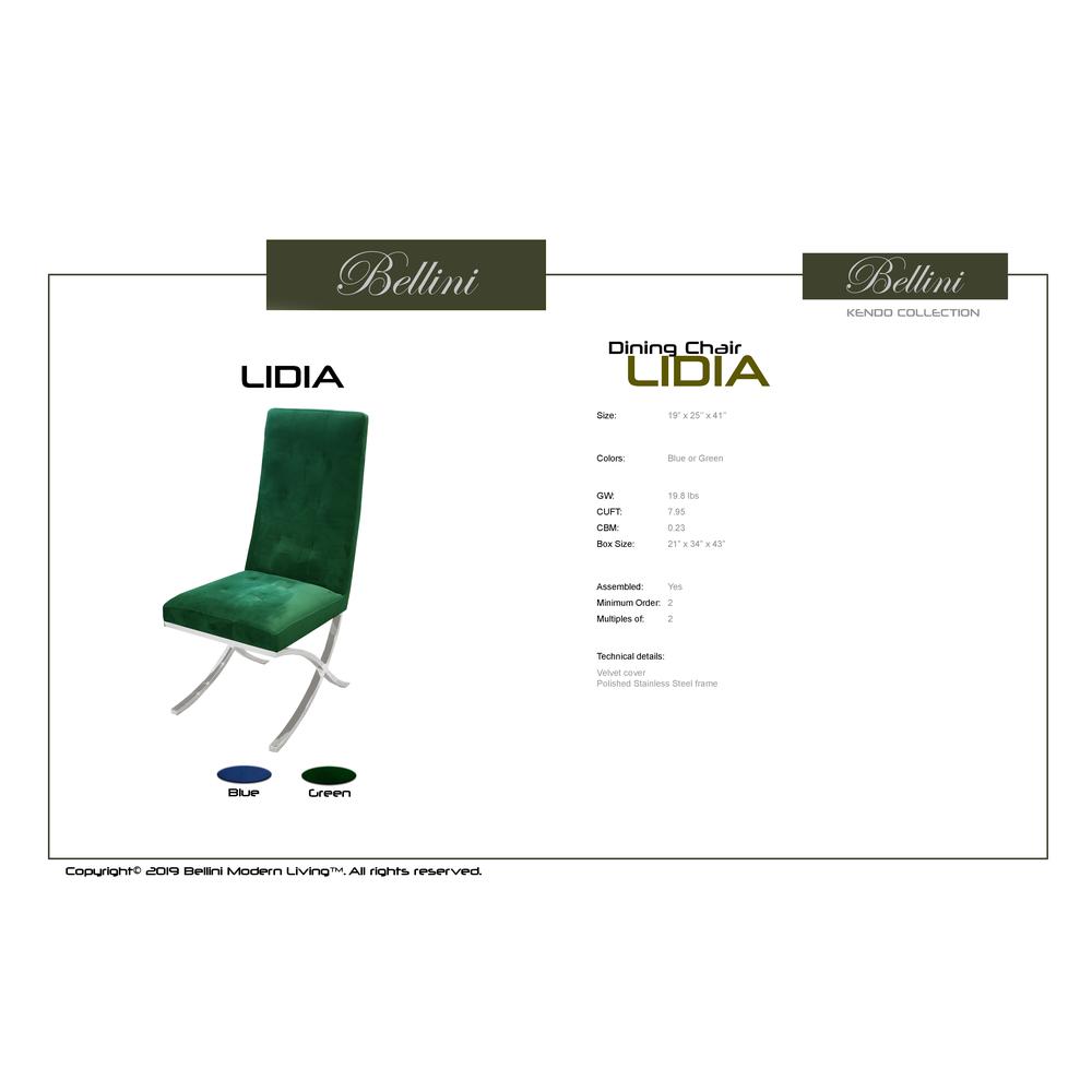 Lidia Dining Chair Green. Picture 1