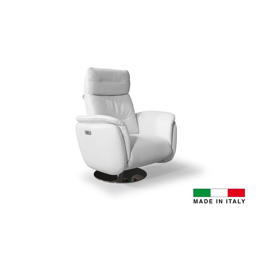 COLLECTION ALLEGRO
Full Grain Leather power recliner, with Battery White. Picture 1
