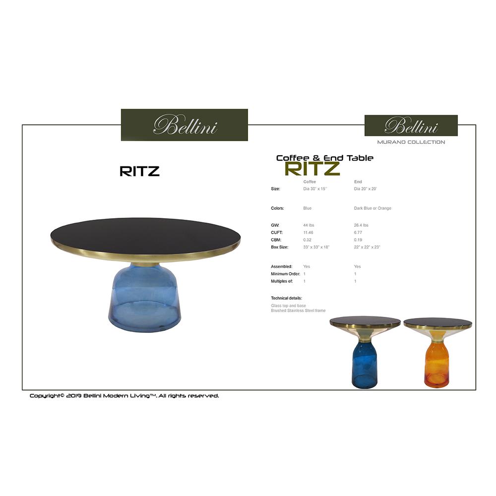 Ritz End Table Orange Base. Picture 2