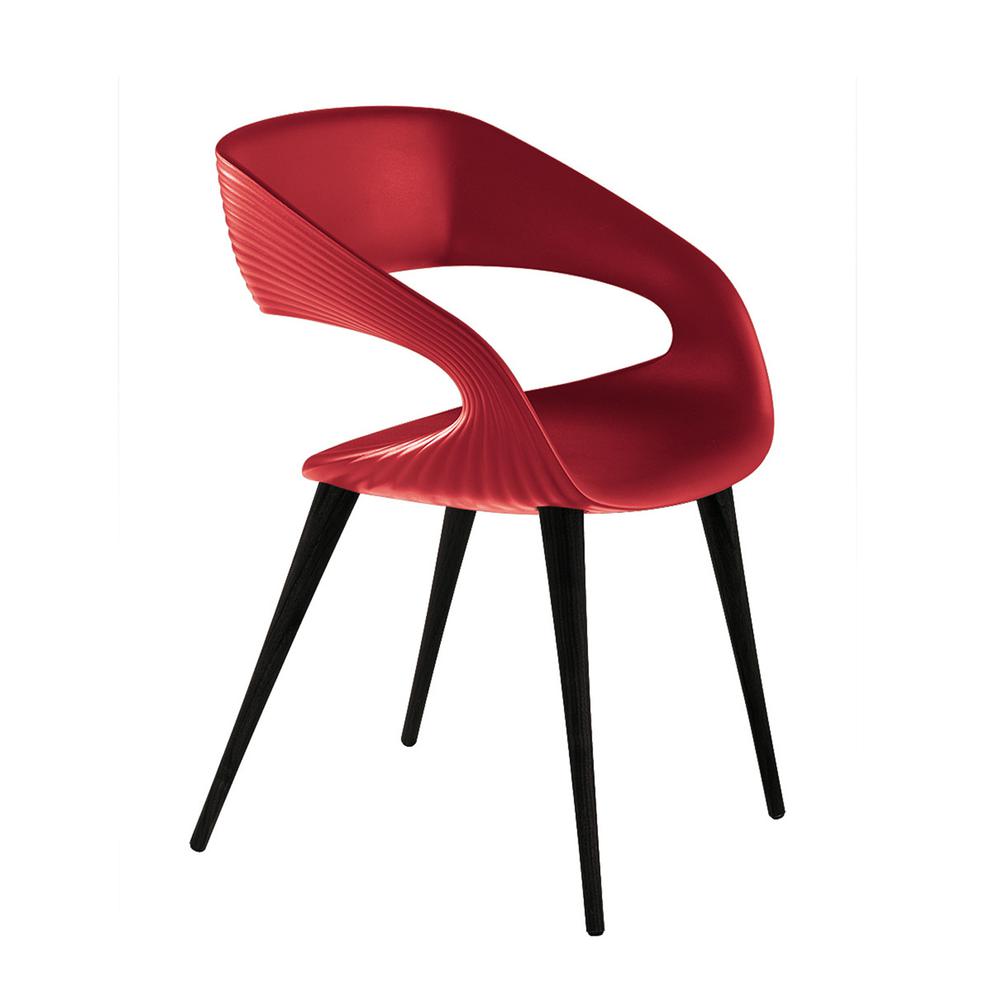 Shape Dining Chair RED with Anthracite legs. Picture 1