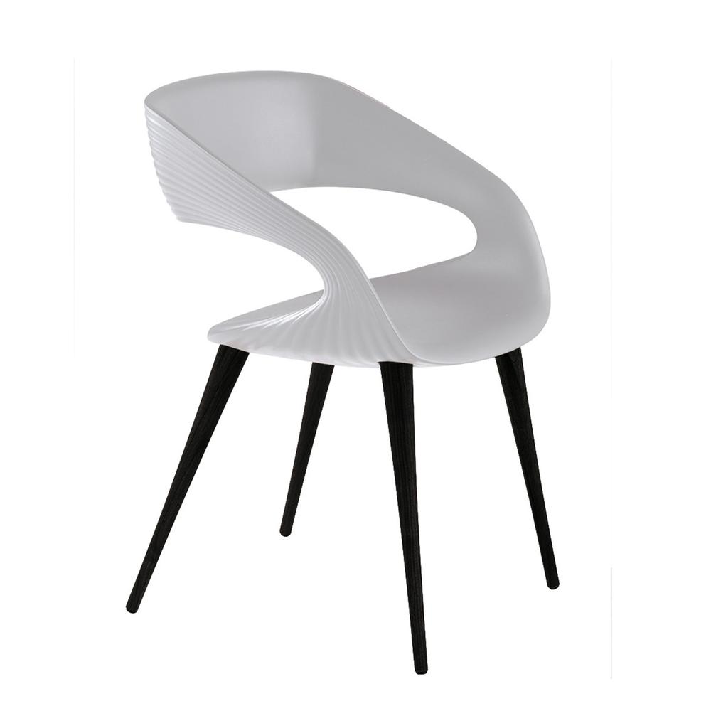 Shape Dining Chair WHITE with Anthracite legs. Picture 1