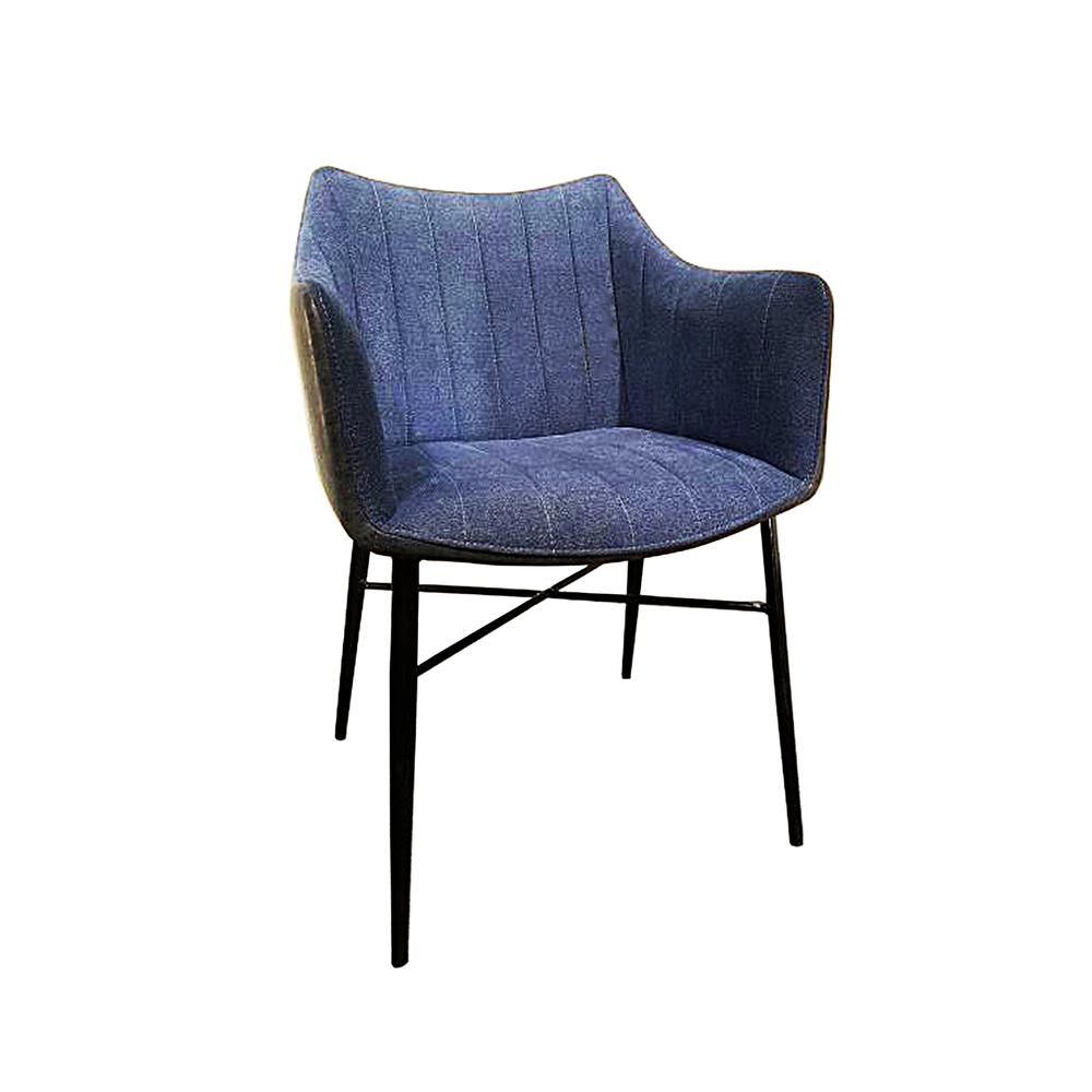 Willow Arm Dining Chair Navy Blue. Picture 1