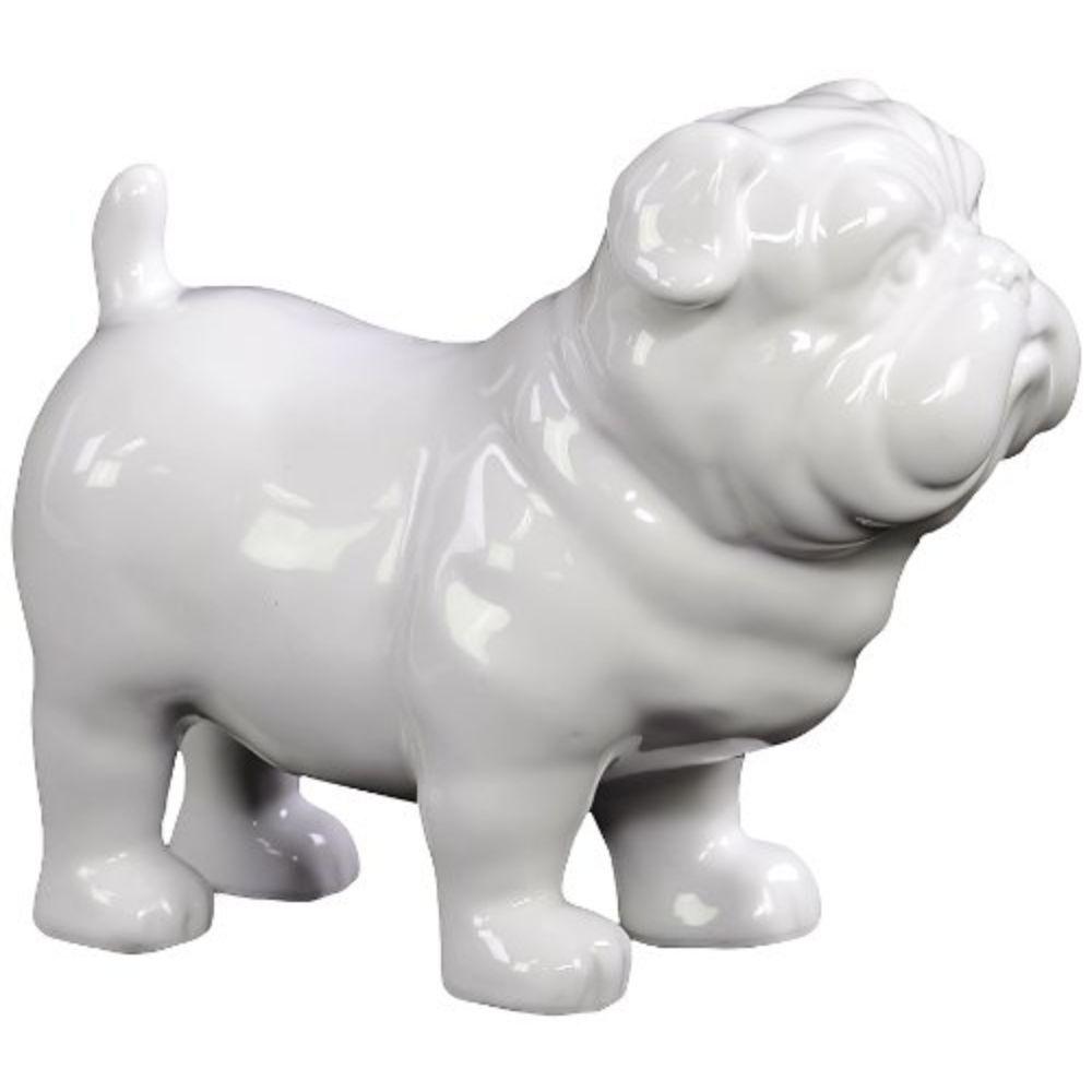 english bulldog ceramic statue