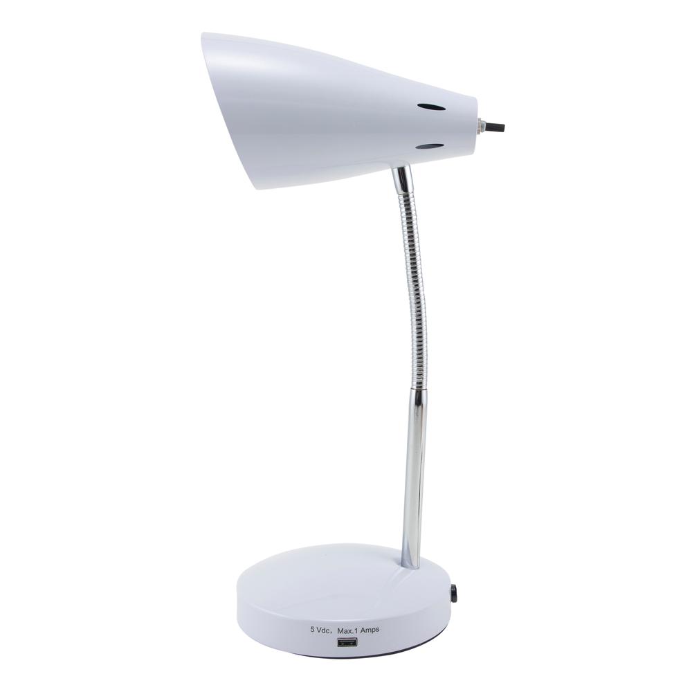 V-Light 15 inch White LED Task Lamp with USB. Picture 4