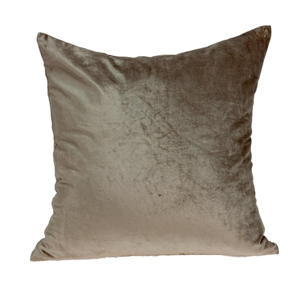 Parkland Collection Druzy Taupe Solid Throw Pillow. Picture 1