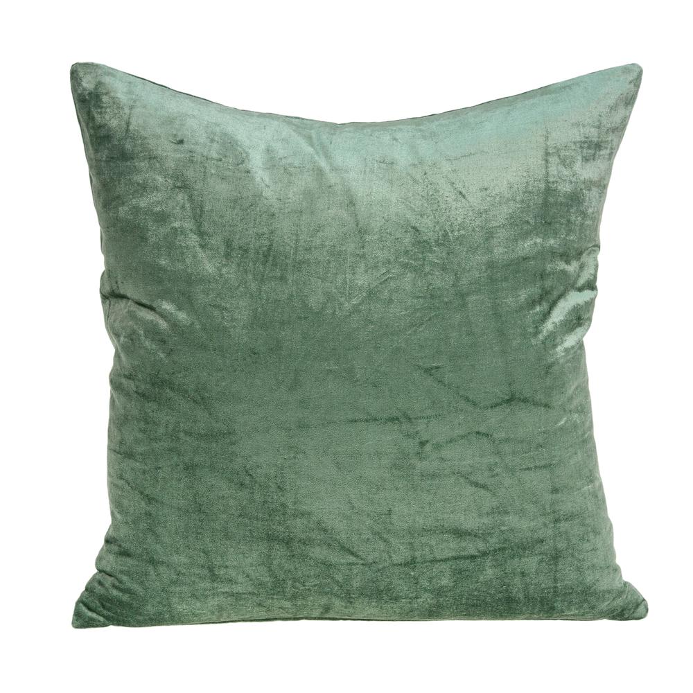 Parkland Collection Charlotte Green Solid Throw Pillow. Picture 1