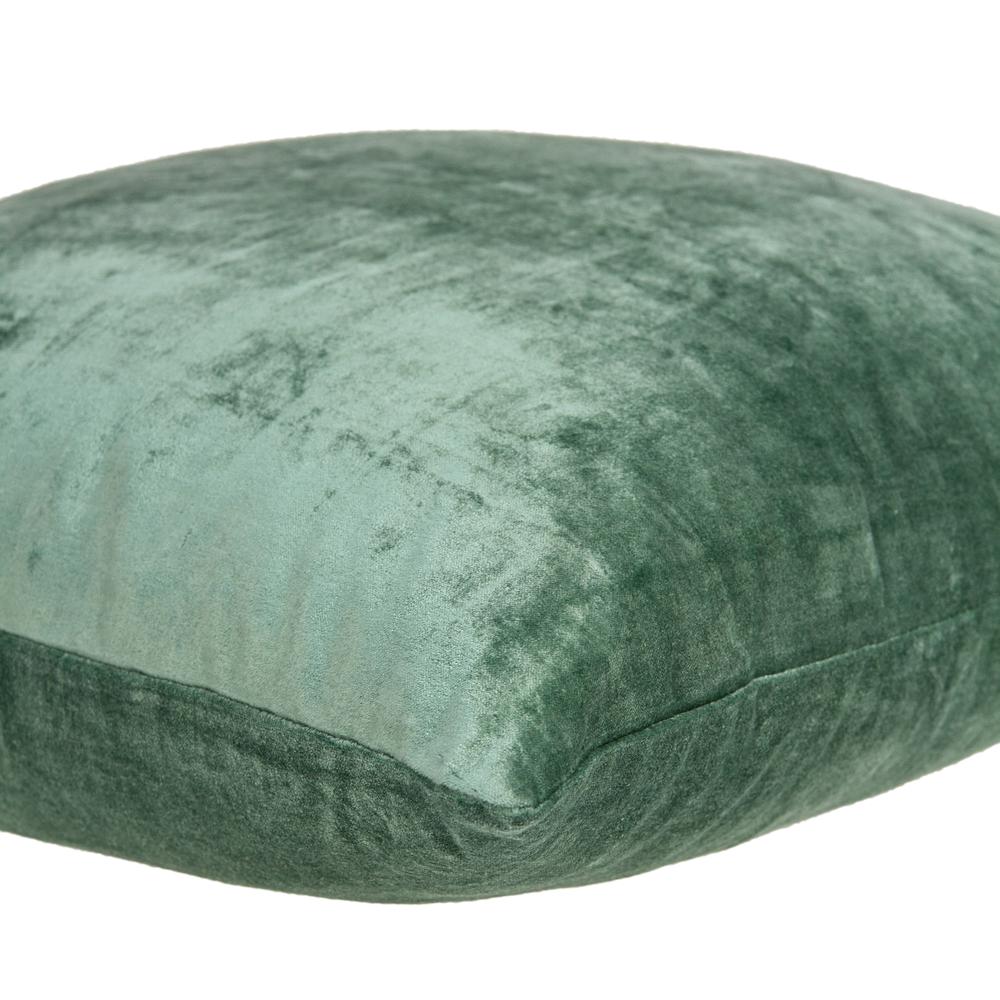 Parkland Collection Charlotte Green Solid Throw Pillow. Picture 4