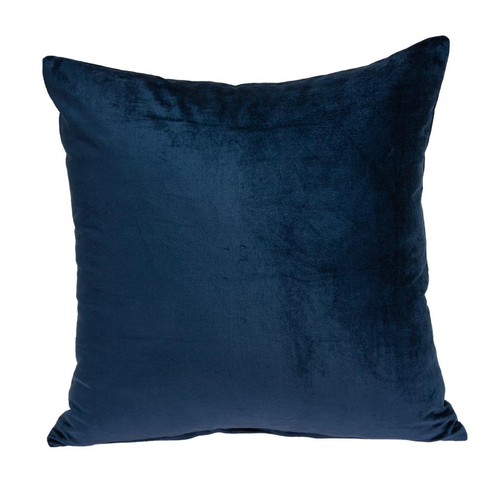 Parkland Collection Jugo Navy Blue Solid Throw Pillow. Picture 1