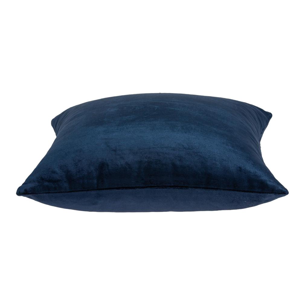 Parkland Collection Jugo Navy Blue Solid Throw Pillow. Picture 3
