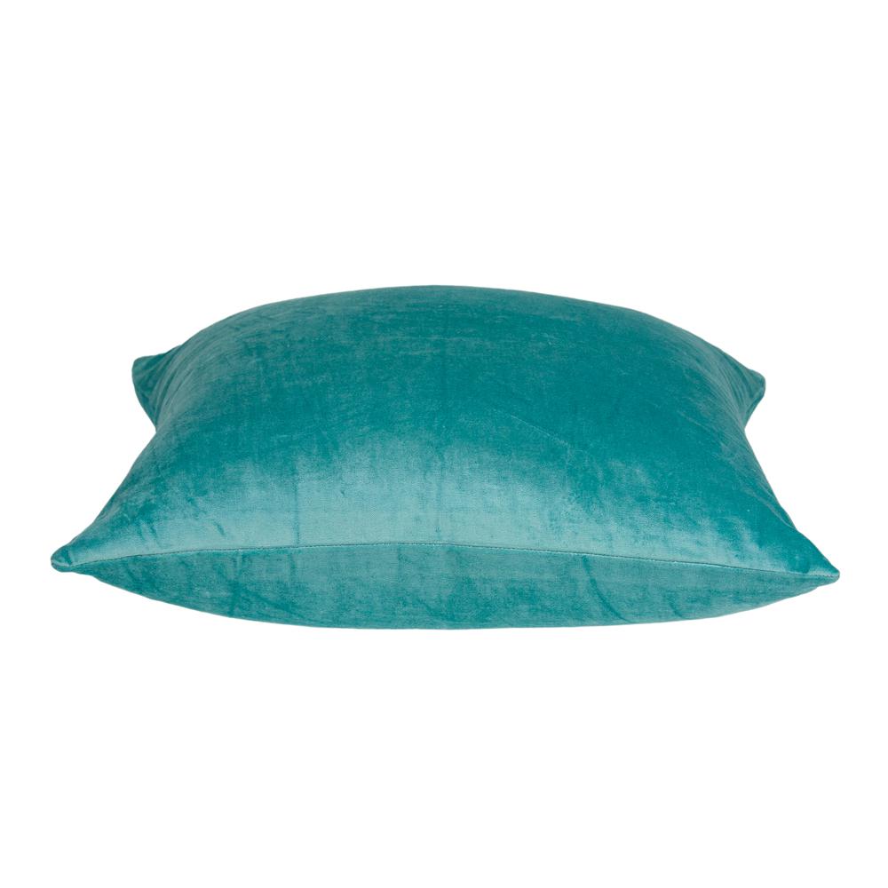 Parkland Collection Aqua Solid Throw Pillow. Picture 3