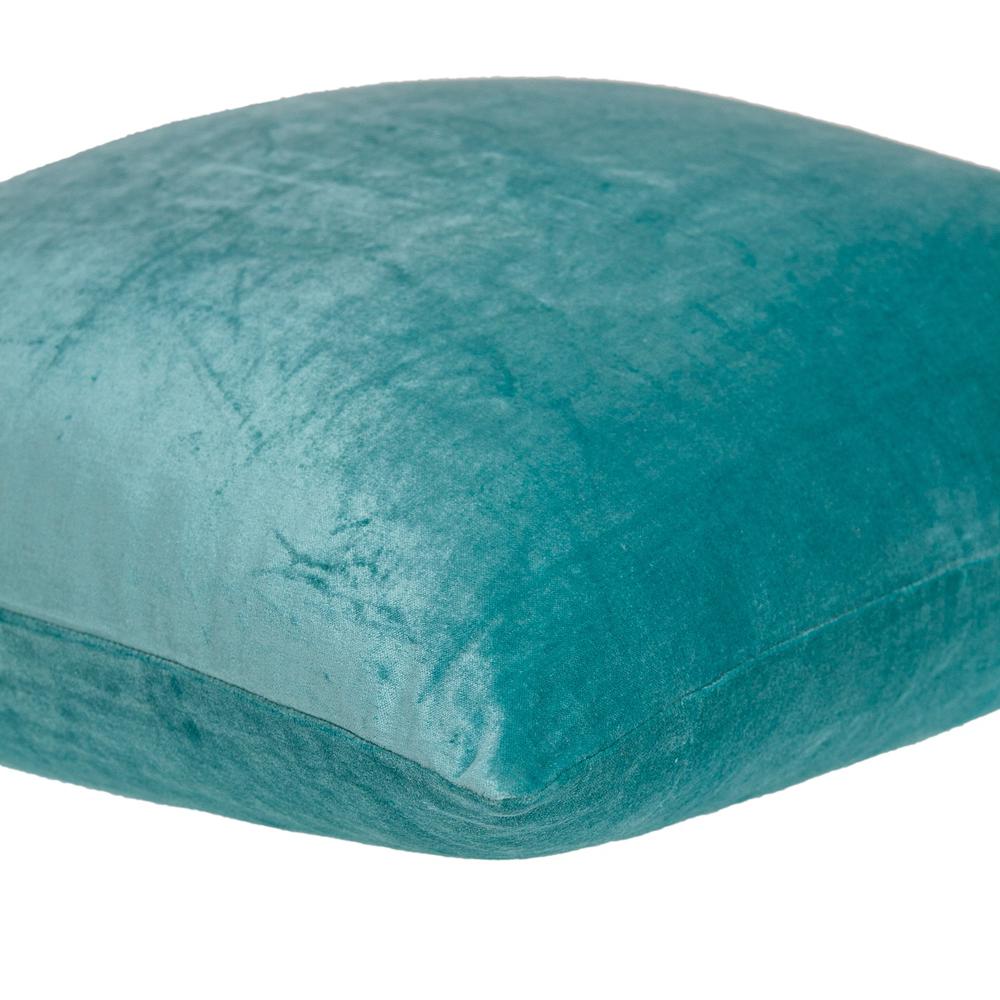 Parkland Collection Aqua Solid Throw Pillow. Picture 4