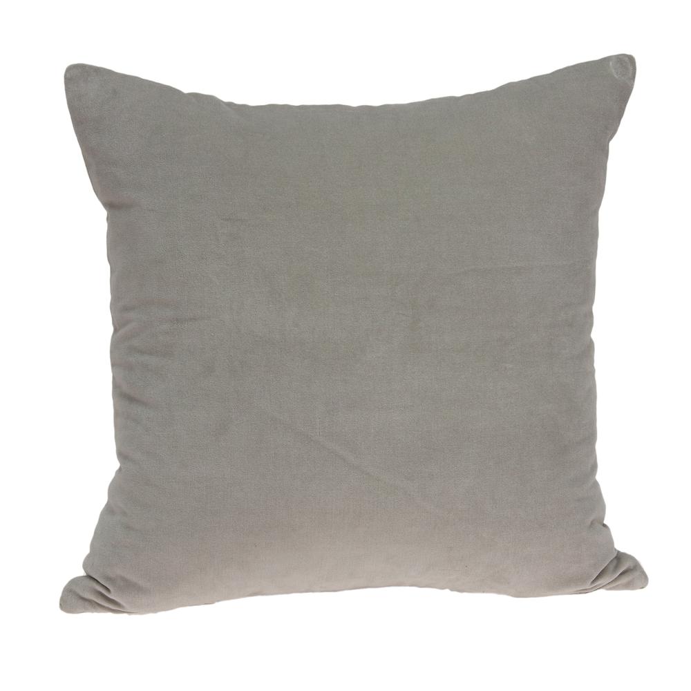 Parkland Collection Emma Gray Solid Throw Pillow. Picture 1